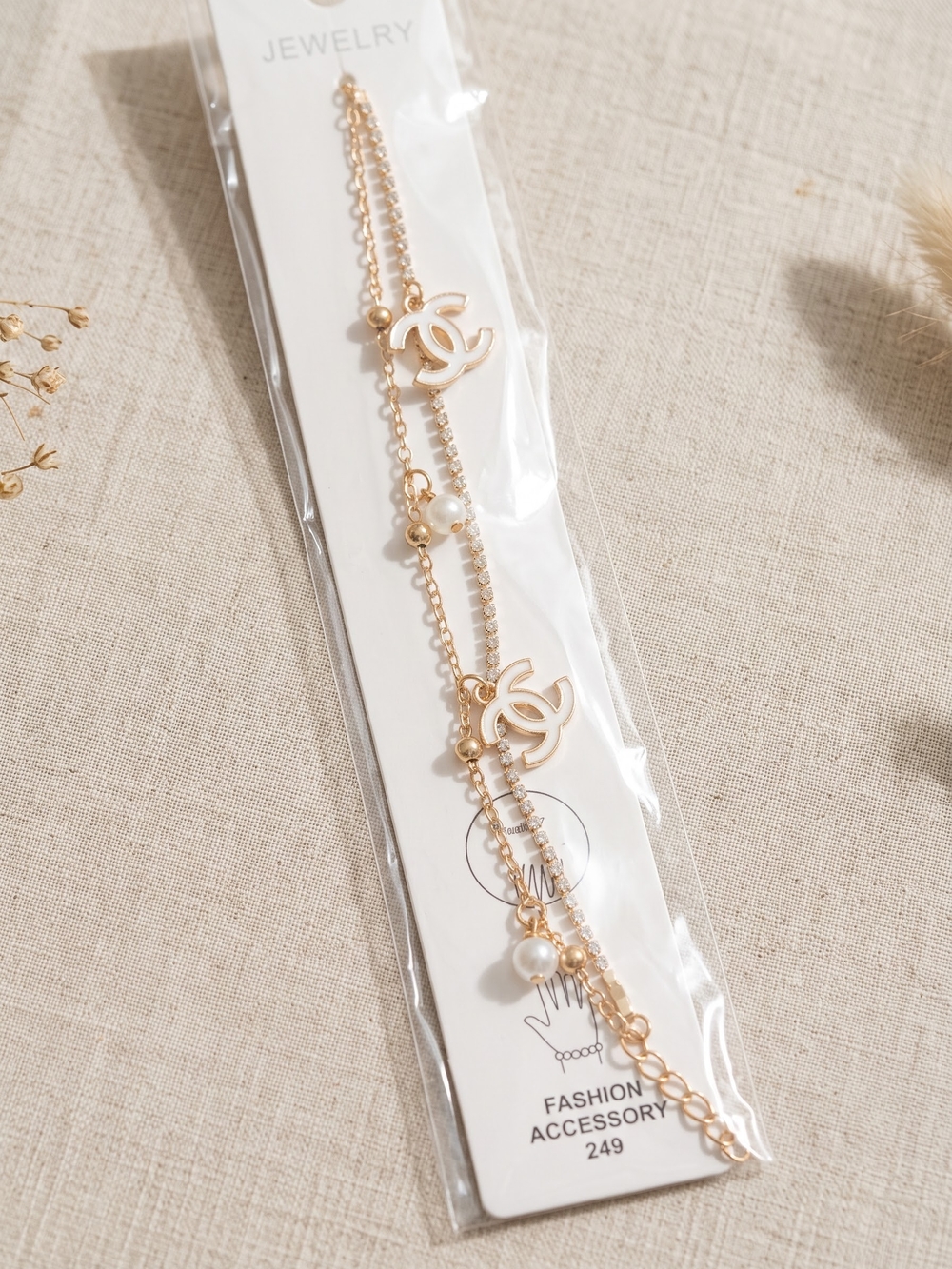 Brand NEW Gold Pearl  Charm Layered Bracelet - Women Jewelry